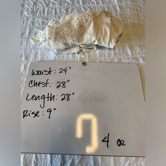 NWT Victoria's Secret White Lace Trim T Back Romper Womens Sleepwear Lingerie M - Picture 14 of 14